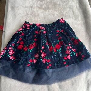 Janie and Jack Navy Velvet Skirt
